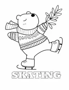ice skating coloring sheets
