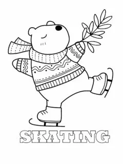 ice skating coloring sheets