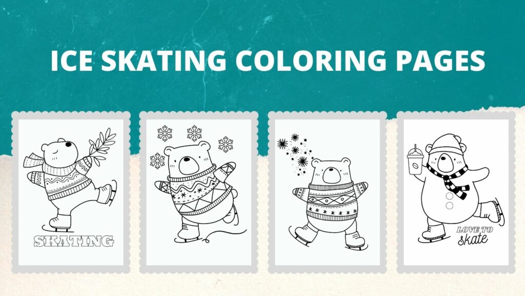 ICE SKATING COLORING PAGES