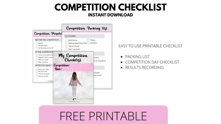 Free printable ice skating competition checklist