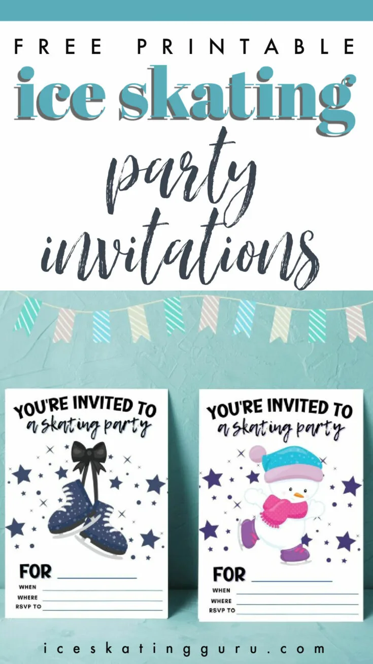 ice skating birthday party invitations free printable