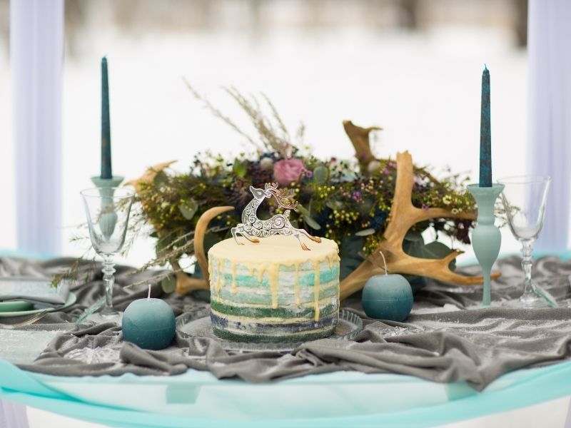 ombre ice skating cake